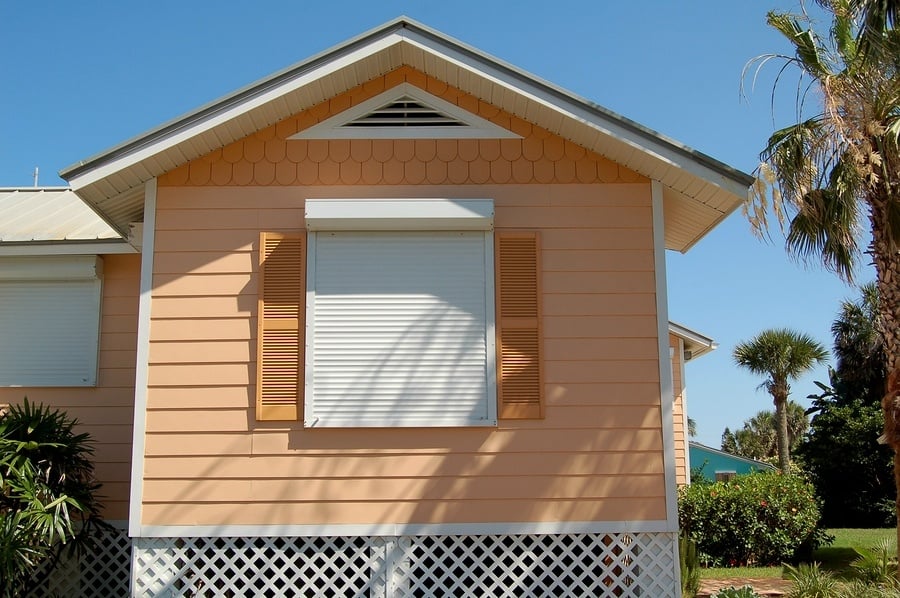 Hurricane Shutters on a beach home